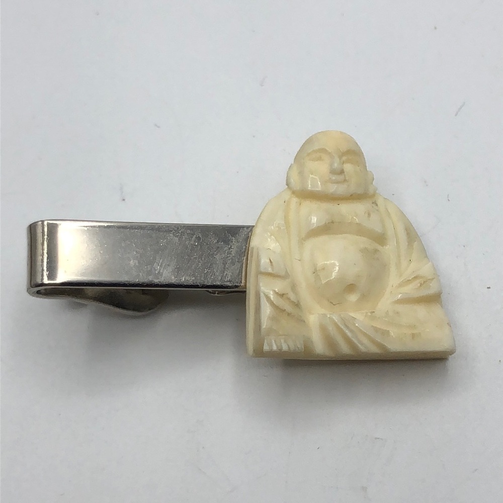 VTG Buddha Hand carved Tie Clip